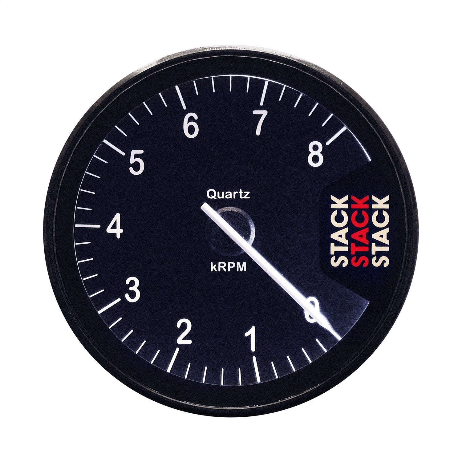 Clubman Stack ST200-08 Black 80mm 0-8k RPM Tachometer