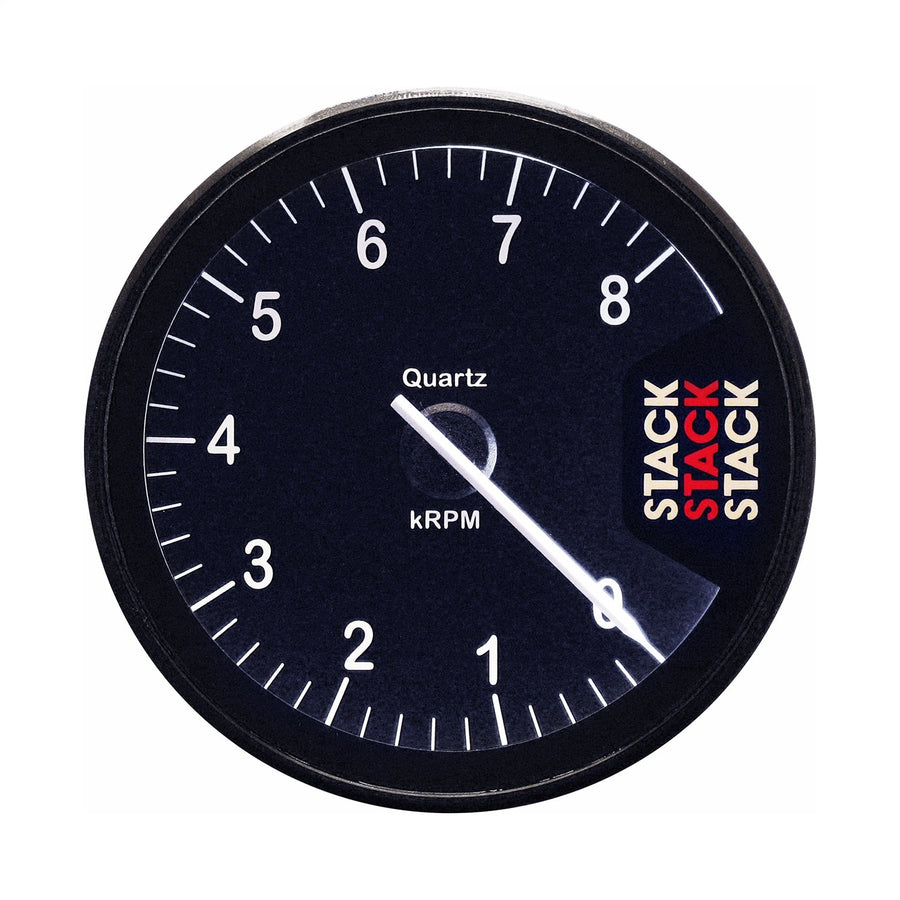 Clubman Stack ST200-08 Black 80mm 0-8k RPM Tachometer