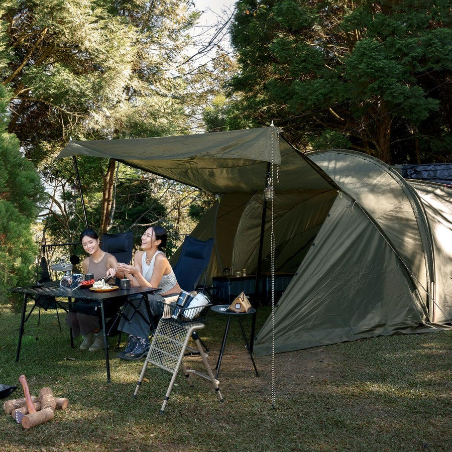 3D Modular Annex Extension Tent for Car Side Awning (Army Green), Waterproof UPF50+, Wind Resistant Lightweight Shelter with Aluminum Frame, Designed to Expand Awning Space