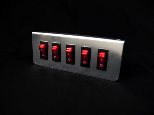 Race Sport Pre-Wired RS-5SW-PANEL Switch Panel with Fuse (5 Switch ON/OFF Great for Light Bars)