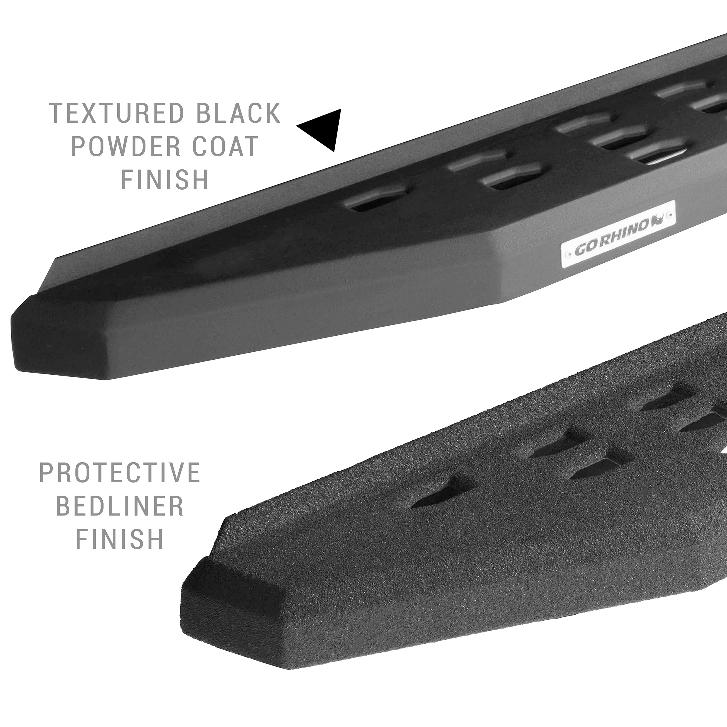 Go Rhino Running Boards & Brackets RB20 | Galvanized Steel, Textured Black | 69412973PC | Fits 2021-2025 Ford Bronco 2-Door (Excludes Bronco Sport)