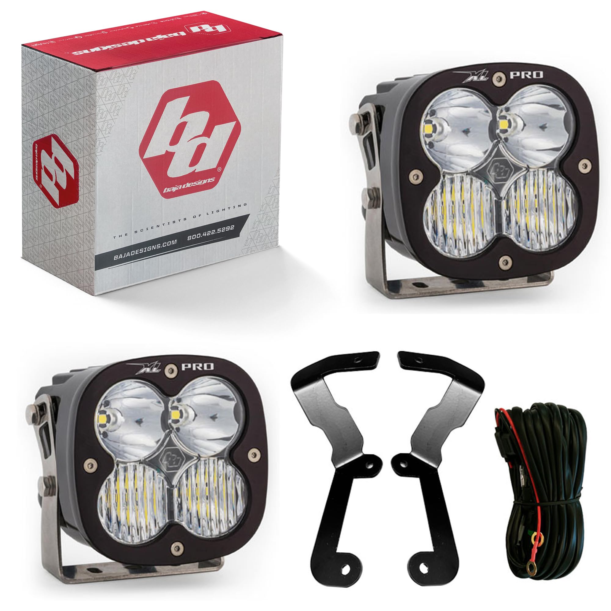 Baja Designs A-Pillar Light Kit XL Pro LED for GMC Sierra 1500 Truck - 2 PCS LED with Wiring Harness
