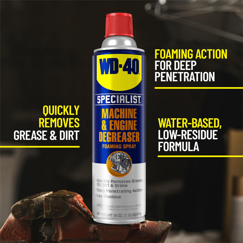 WD-40 Machine & Engine Specialist Degreaser Foaming Spray, 18 OZ
