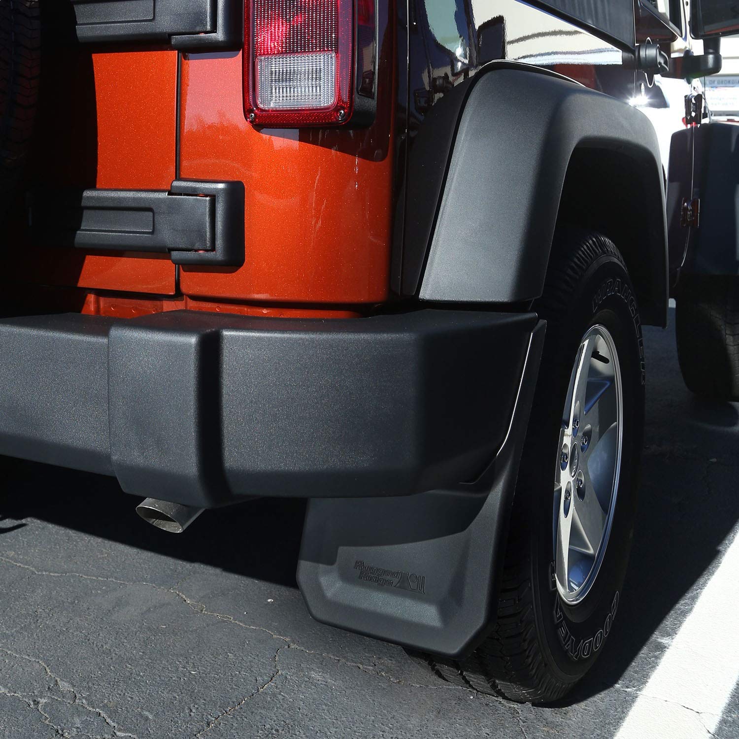 Splash Guard Kit Rugged Ridge 11642.12, Rear; 07-18 Jeep Wrangler JK