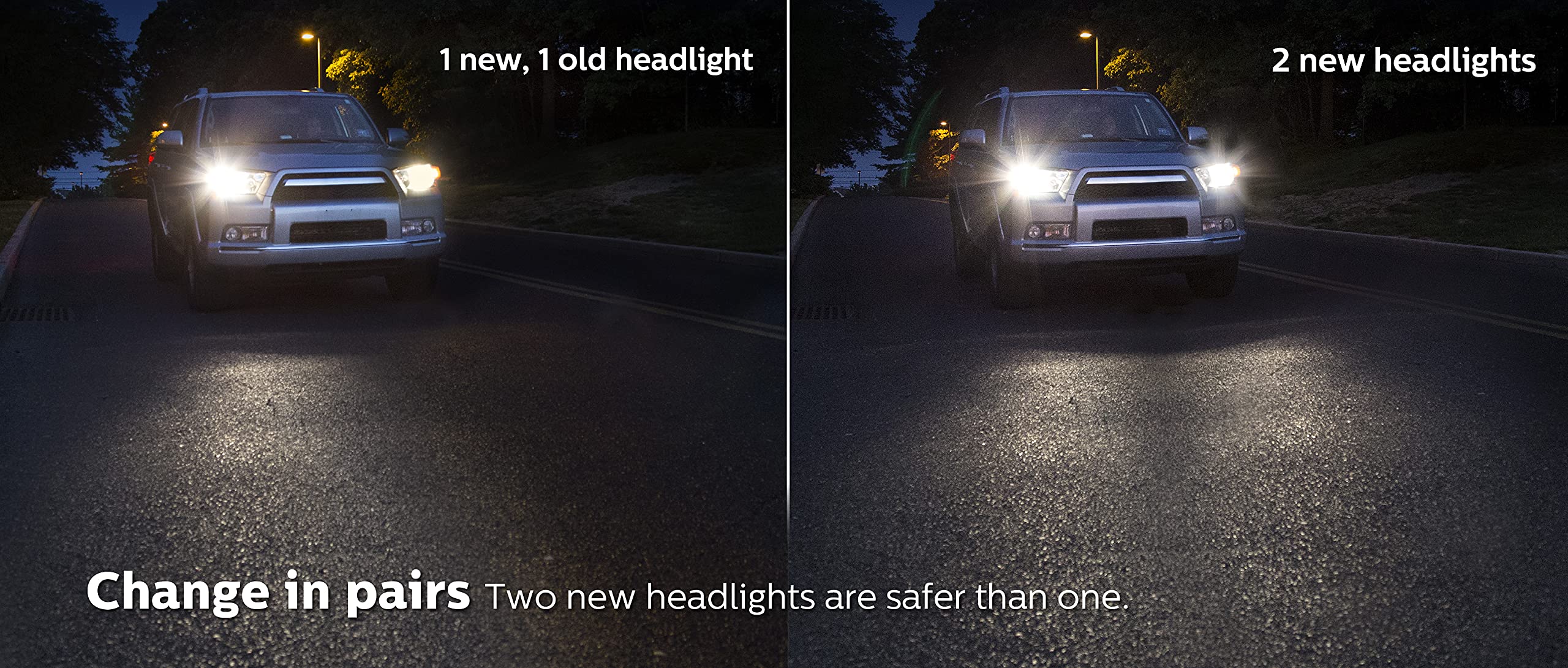9004 Philips X-tremeVision Upgrade Headlight Bulb with up to 100% More Vision, 2 Pack