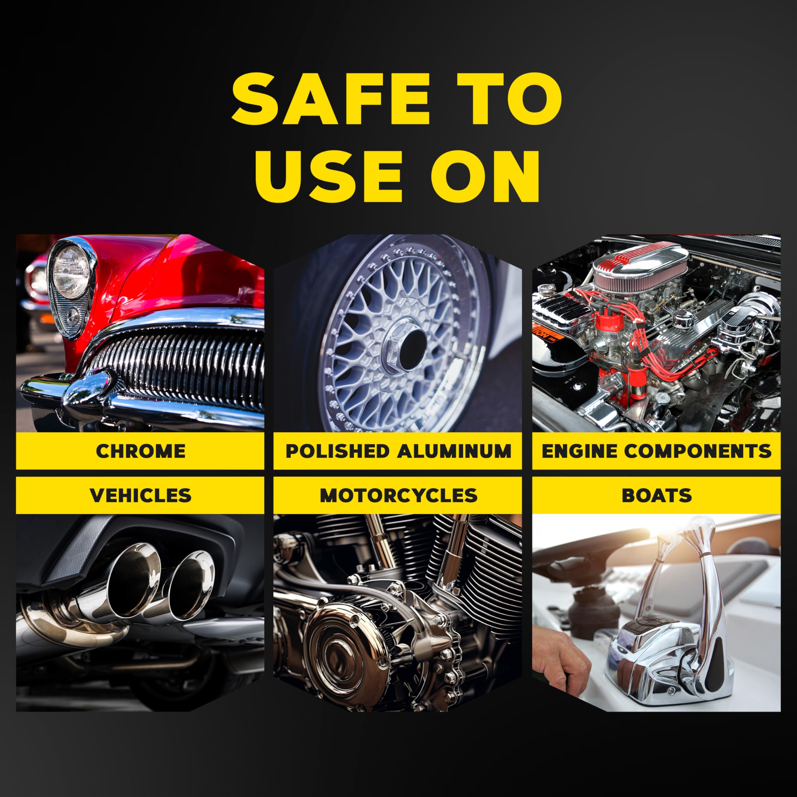 Meguiar's G211606 Metal Polish, Safe for All Uncoated Metals, for a Quick and Easy Clean Removes Stains and Swirls, Restores Shine, Pairs Well with Our Wheel Polisher Tool, 6 Oz
