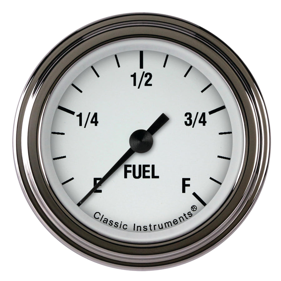 White Hot Classic Instruments 2-1/8" Fuel Gauge WH109SLF