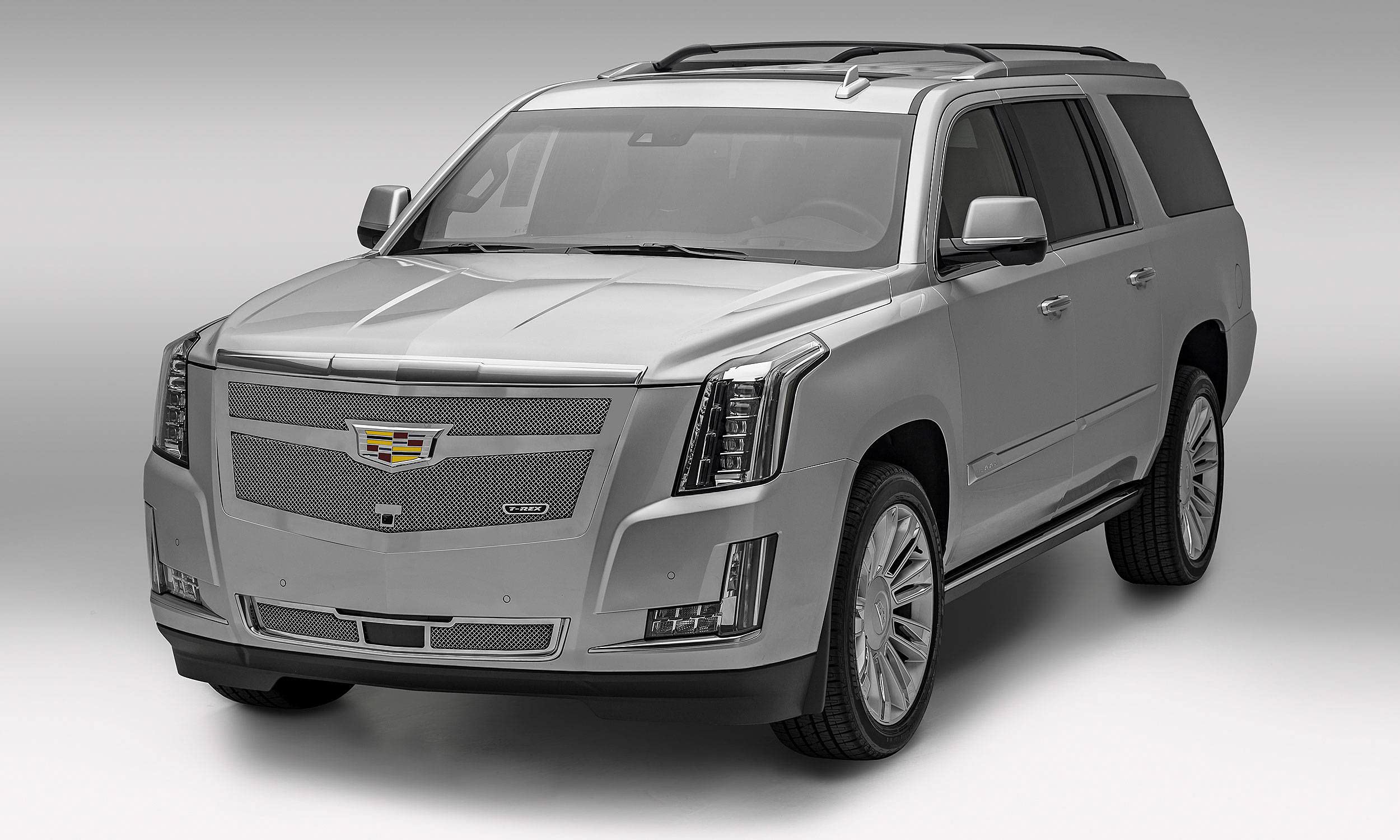 Upper Class Series T-Rex Grilles 2015i-2020 Escalade Main Grille, Chrome, 1 Pc, Replacement, Fits Vehicles with Camera - PN #56181