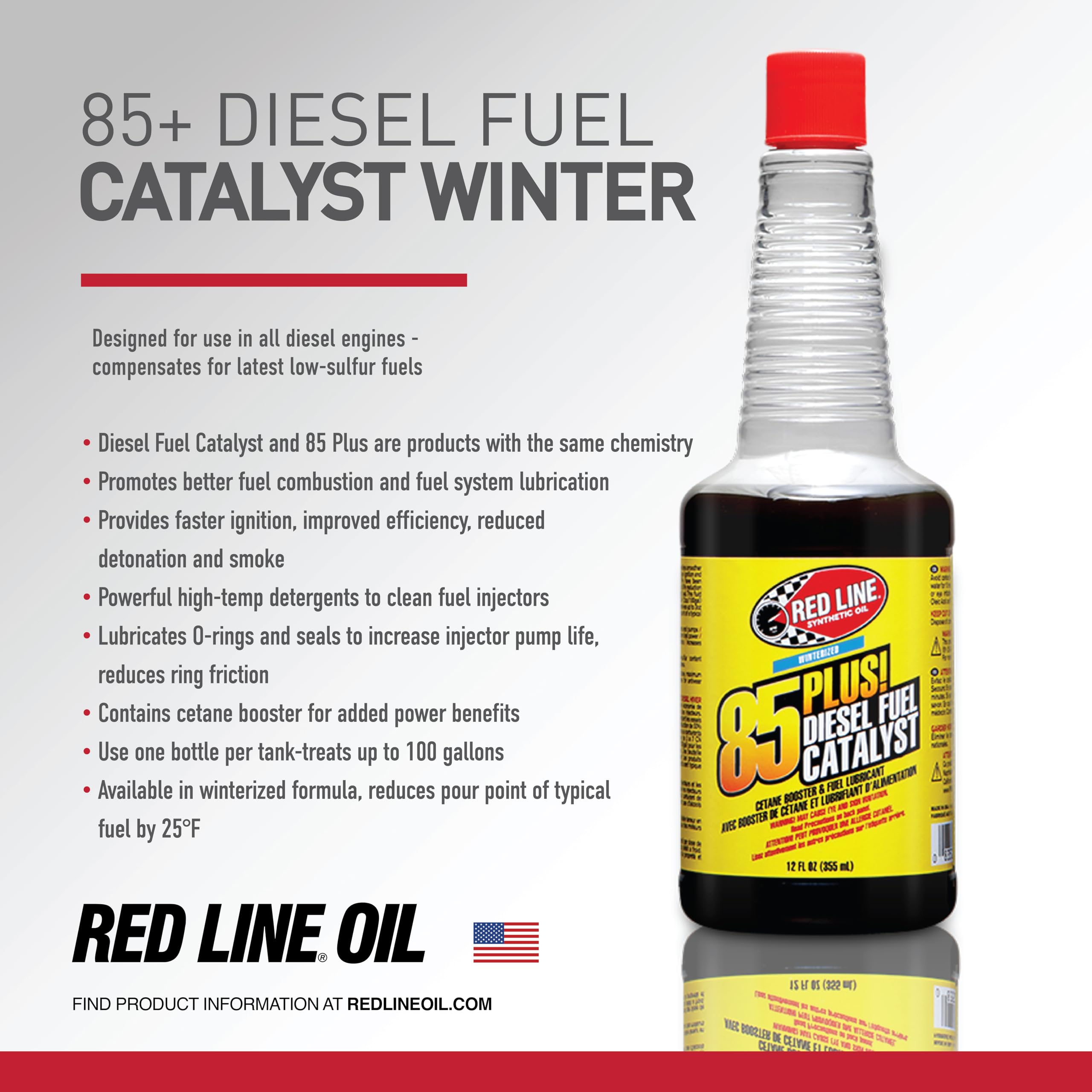 70902 Red Line 85-Plus Diesel Fuel Additive, 12 Ounce