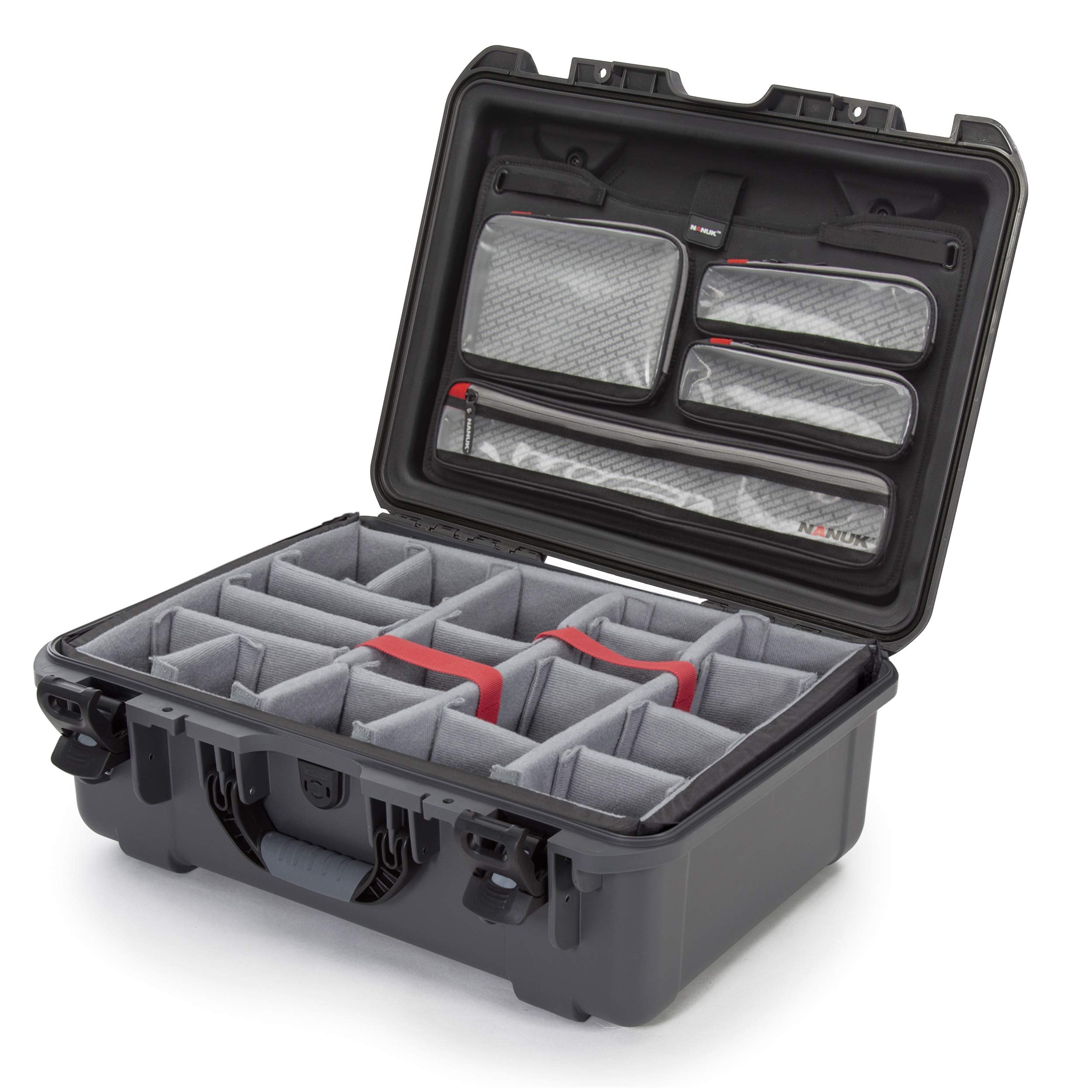 Waterproof Nanuk 925 Hard Case with Lid Organizer and Foam Insert for Canon, Nikon - DSLR Body and Lens/Lenses - Black (Model: 925-DSLR7)