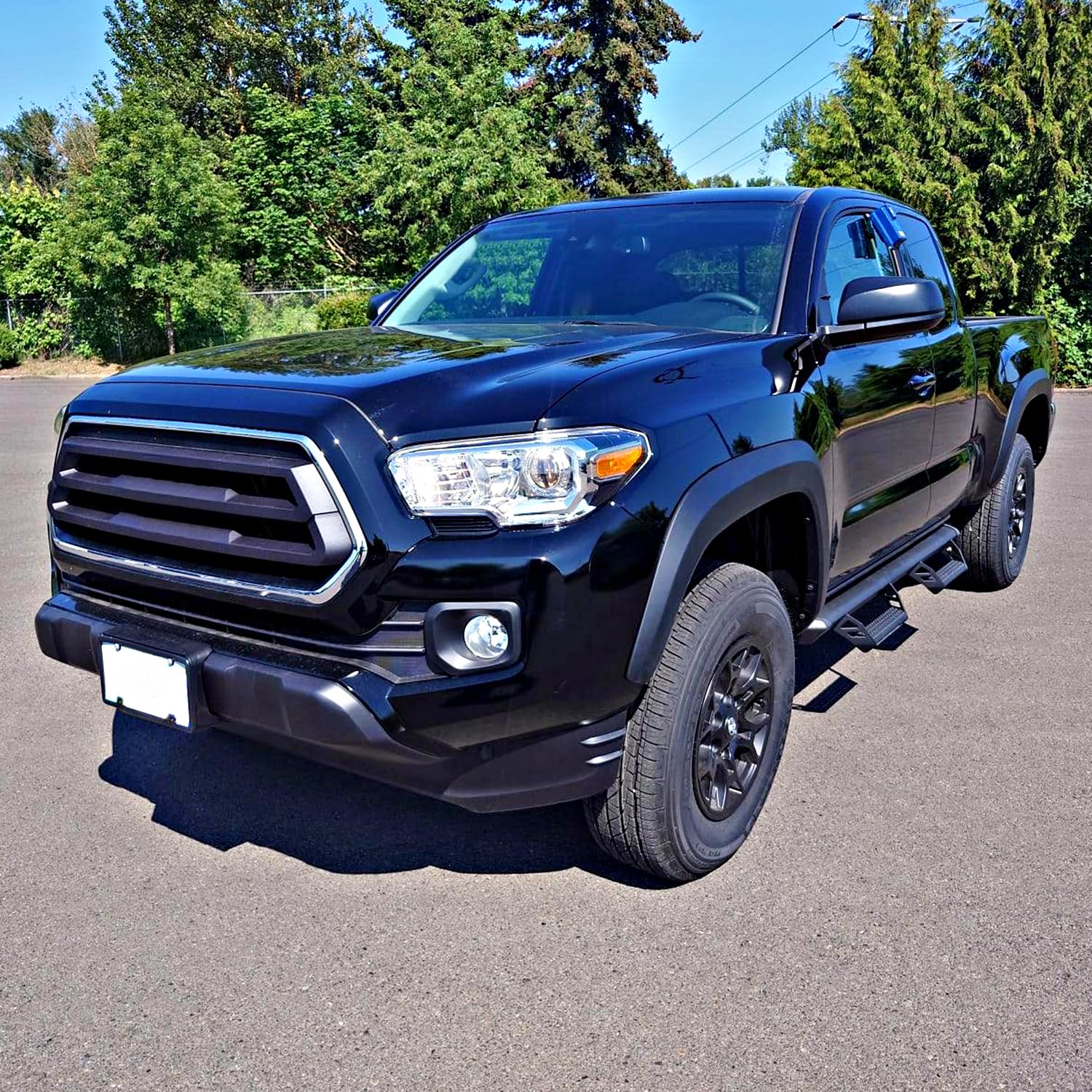 Chrome Projector Headlights SPEC-D TUNING Compatible with 2016-2022 Toyota Tacoma without factory LED daytime running lights, Left + Right Pair Headlamps Assembly