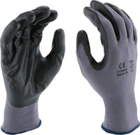 PosiGrip West Chester 713SNF Palm Dip Glove - [Pack of 12] Small Industrial Gloves, Black Foam Nitrile Coating on Polyester Shell, Knit Wrist