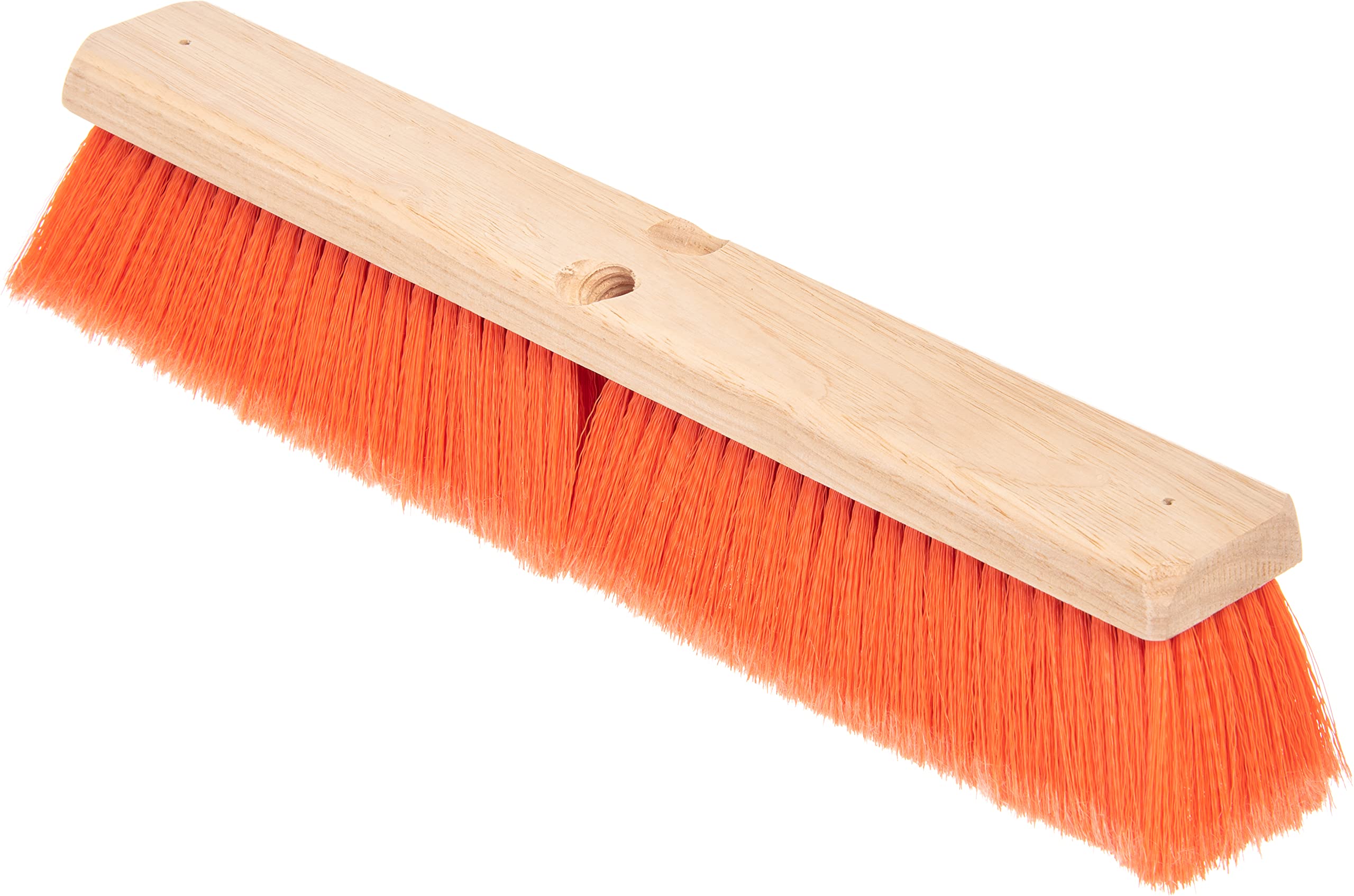 Flo-Pac SPARTA 4501324 Flagged Fine Floor Sweep, Polypropylene Bristles, 18" Block Size, 3" Bristle Trim, Orange