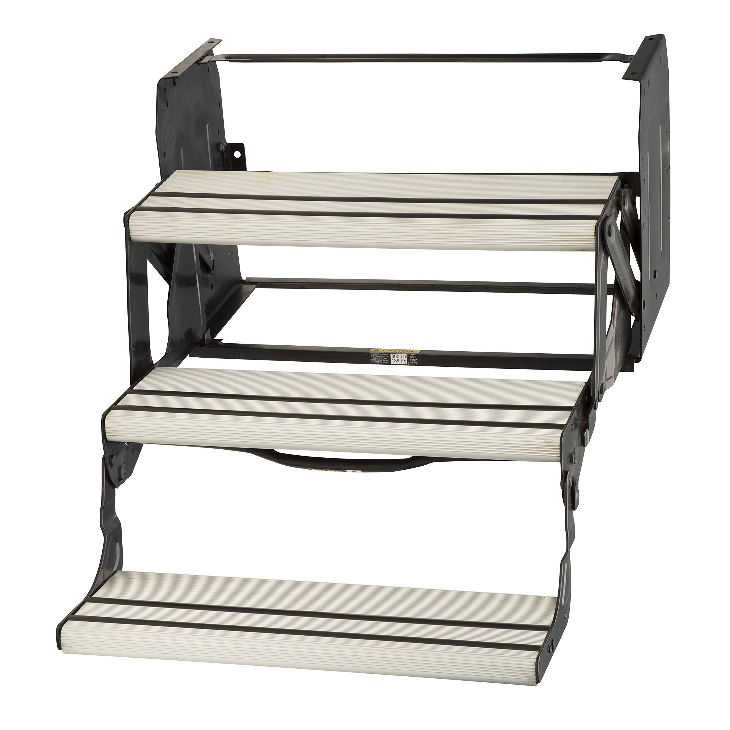 Alumi-Tread Triple Manual Step Lippert Components , Black