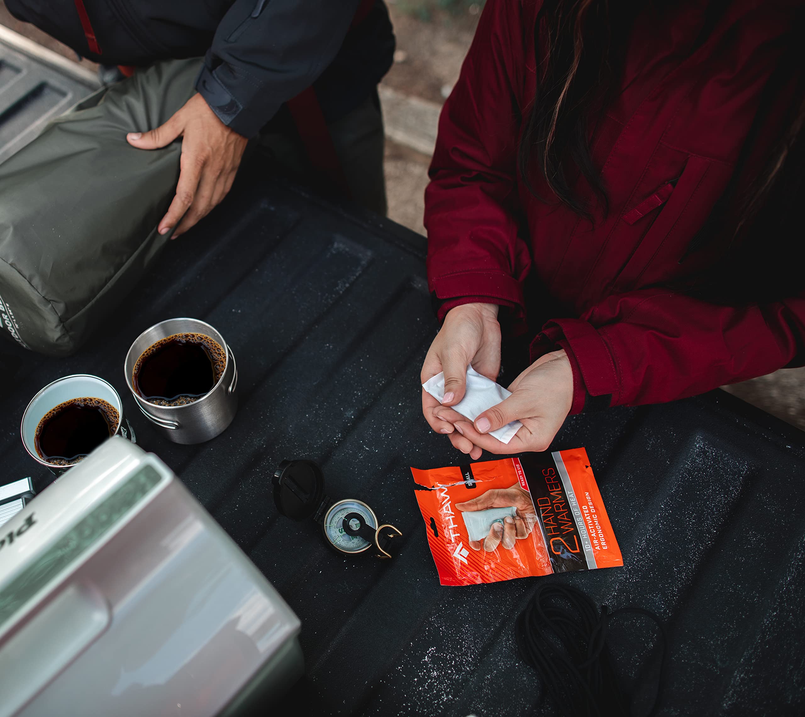 Disposable Hand Warmers THAW Air-Activated, Unique Design Reacts with Air Creating a Safe and Long Lasting Hand Warmer, 10 Pair Pack, Orange