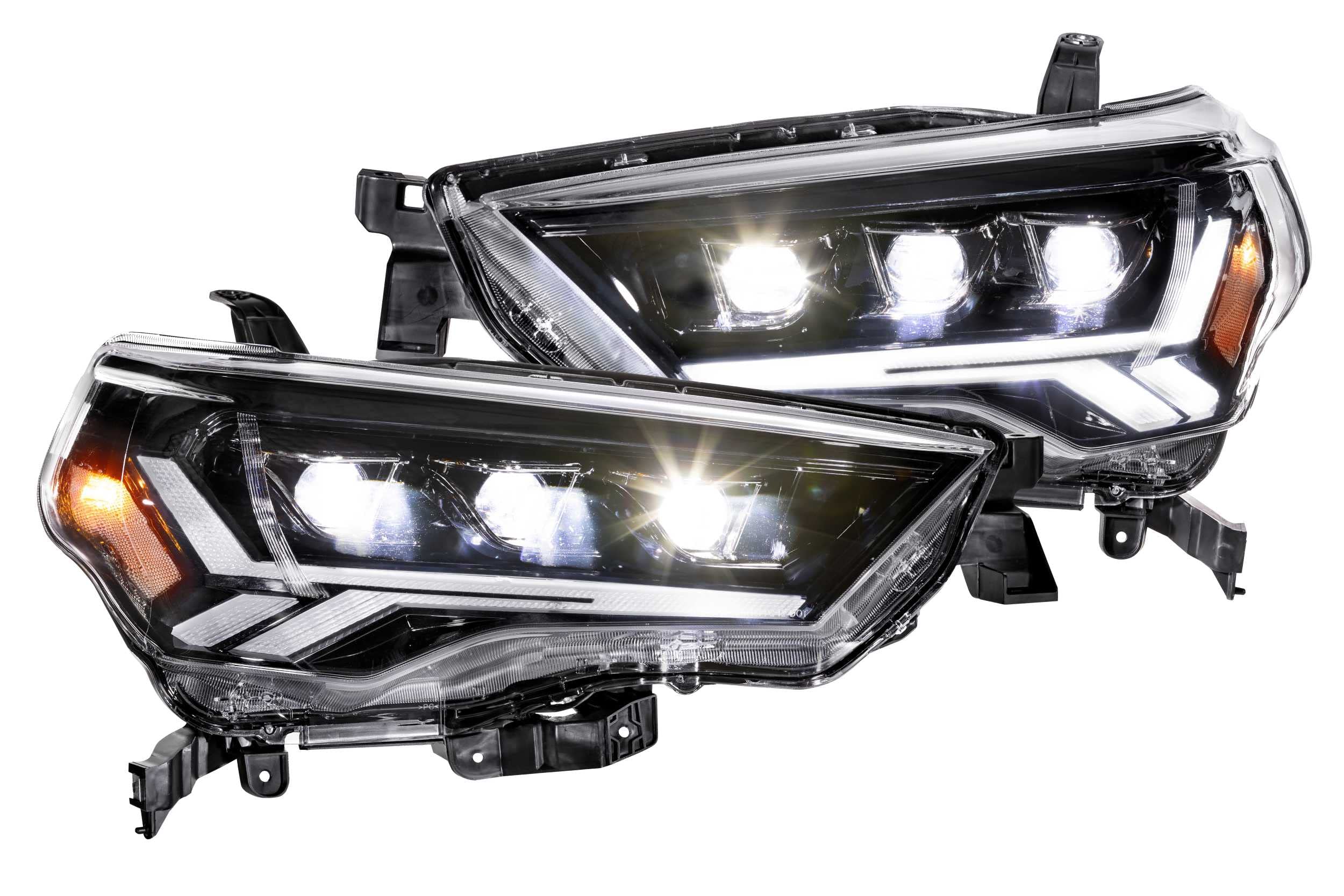 Carbide LED Headlights GTR Lighting Fits 14-20 Toyota 4Runner (Pair/Amber Sidemarker)