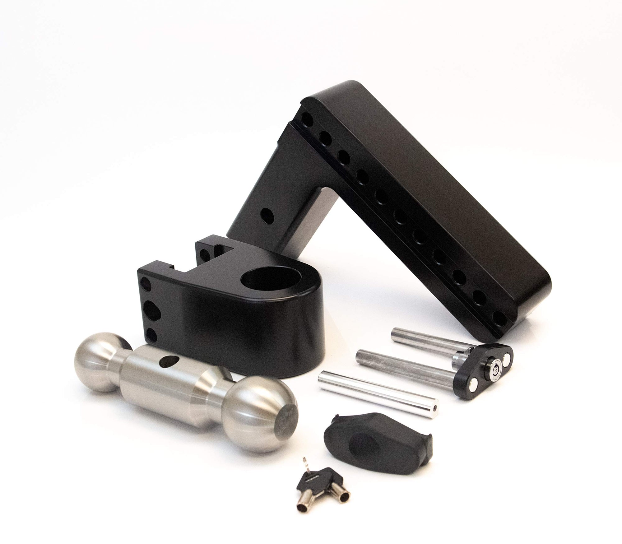 Drop Hitch Receiver Weigh Safe LTB8-2.5-CER-BLA: 2.5 Inches Adjustable