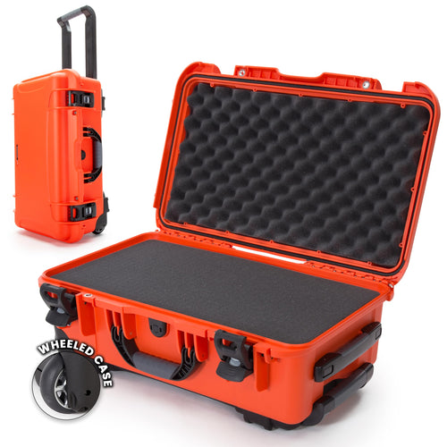 NANUK Hard Case 935 with Cubed Foam – Waterproof Protective Equipment Case with Wheels, 22” x 14” x 9” – Dustproof and Impact Resistant, Airline Carry-On Approved – Orange