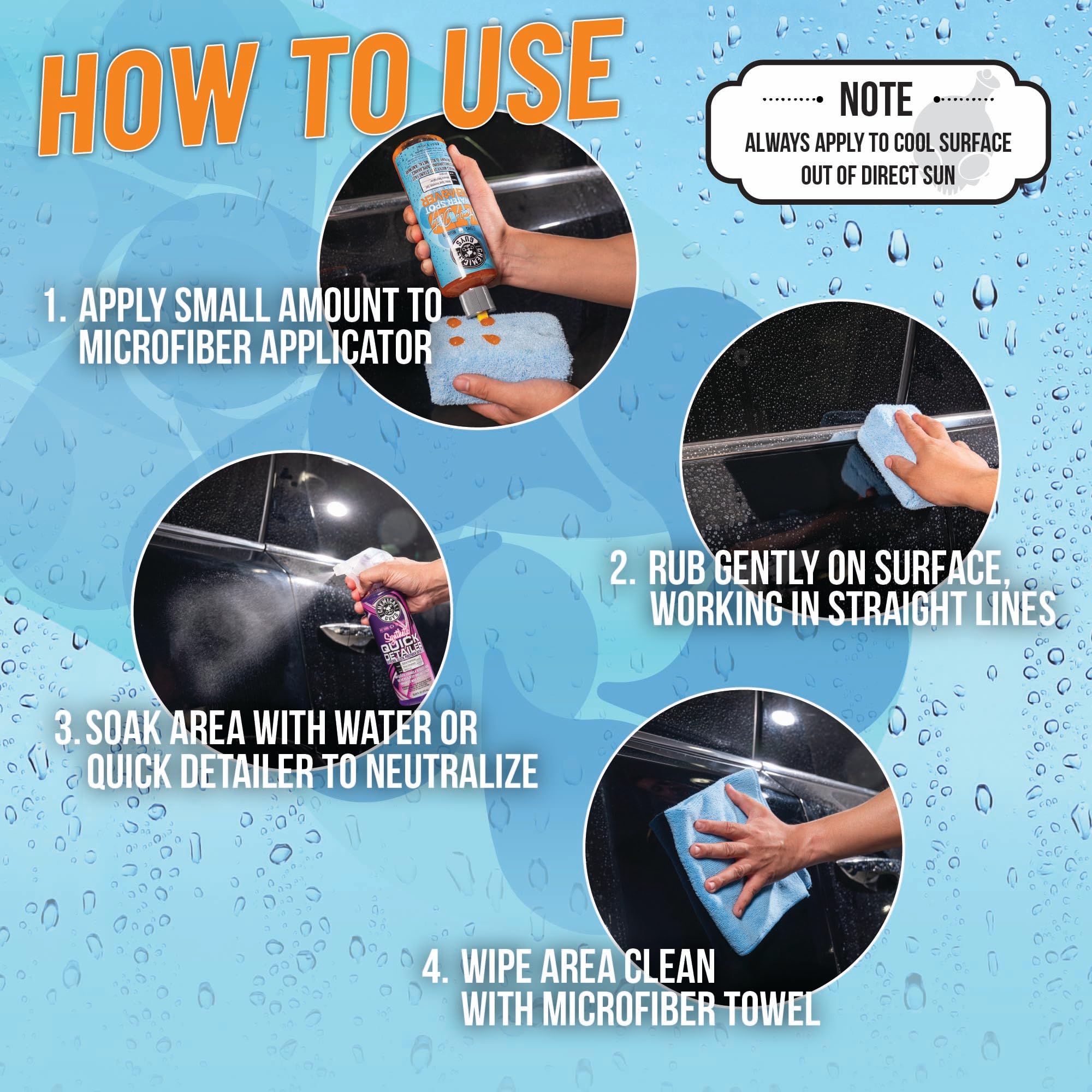Chemical Guys Water Spot Remover Gel Heavy Duty for Paint, Glass, and Metal - Mineral and Water Spot Remover for Cars, Trucks, Motorcycles, RVs & More - 16 oz