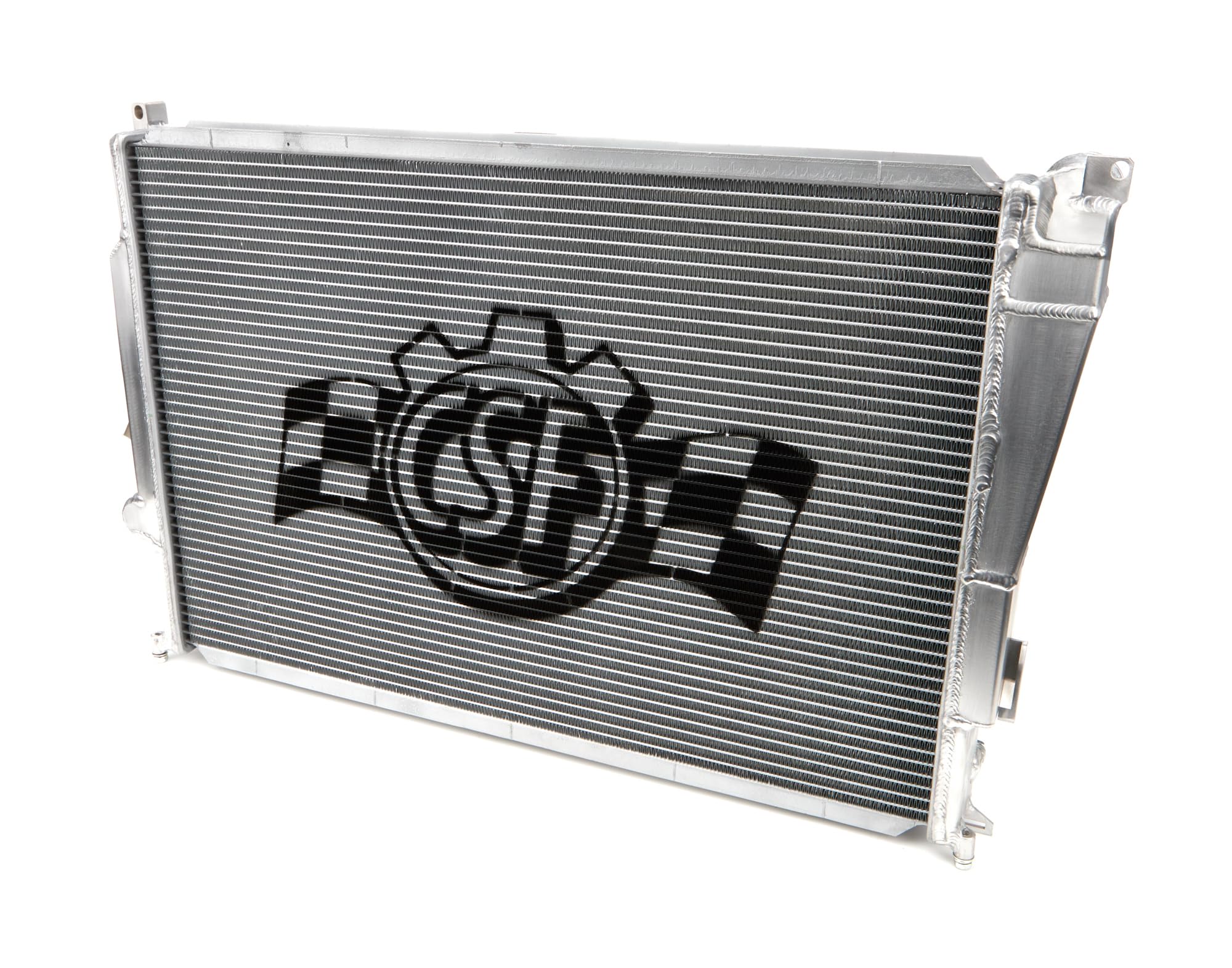 CSF Radiator, Triple Pass, 22.938 in in W x 2.375 in D, Driver Side Inlet, Passenger Side Outlet, Aluminum, Polished