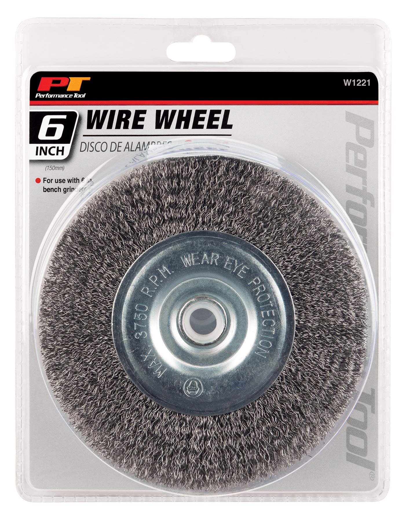 6-Inch Wire Wheel Performance Tool W1221 for Bench Grinder