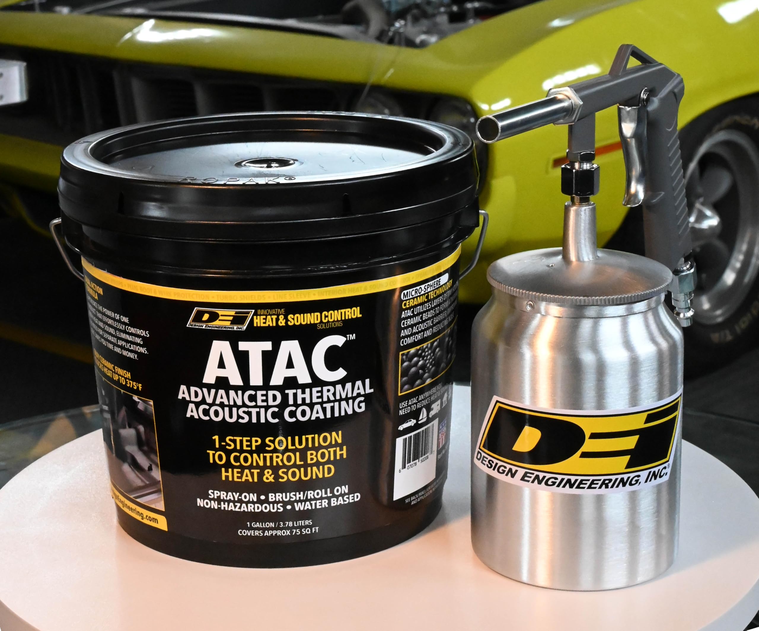 ATAC Advanced Thermal Acoustic Coating - Design Engineering - 1 Gallon | 2-in-1 Sound & Heat Barrier for Car Insulation | Sound Deadening Spray/Roll On