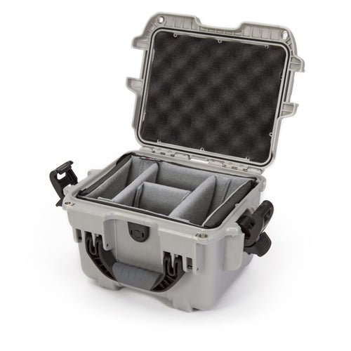 Waterproof Nanuk 908 Hard Case with Padded Dividers - Silver