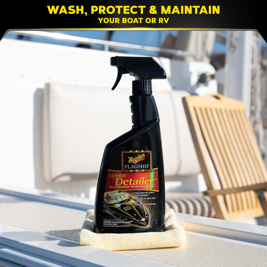 Boat Owner's Essentials Box Meguiar's New - Boat Cleaning Kit With Premium Marine-Grade Products for Your Boat or RV