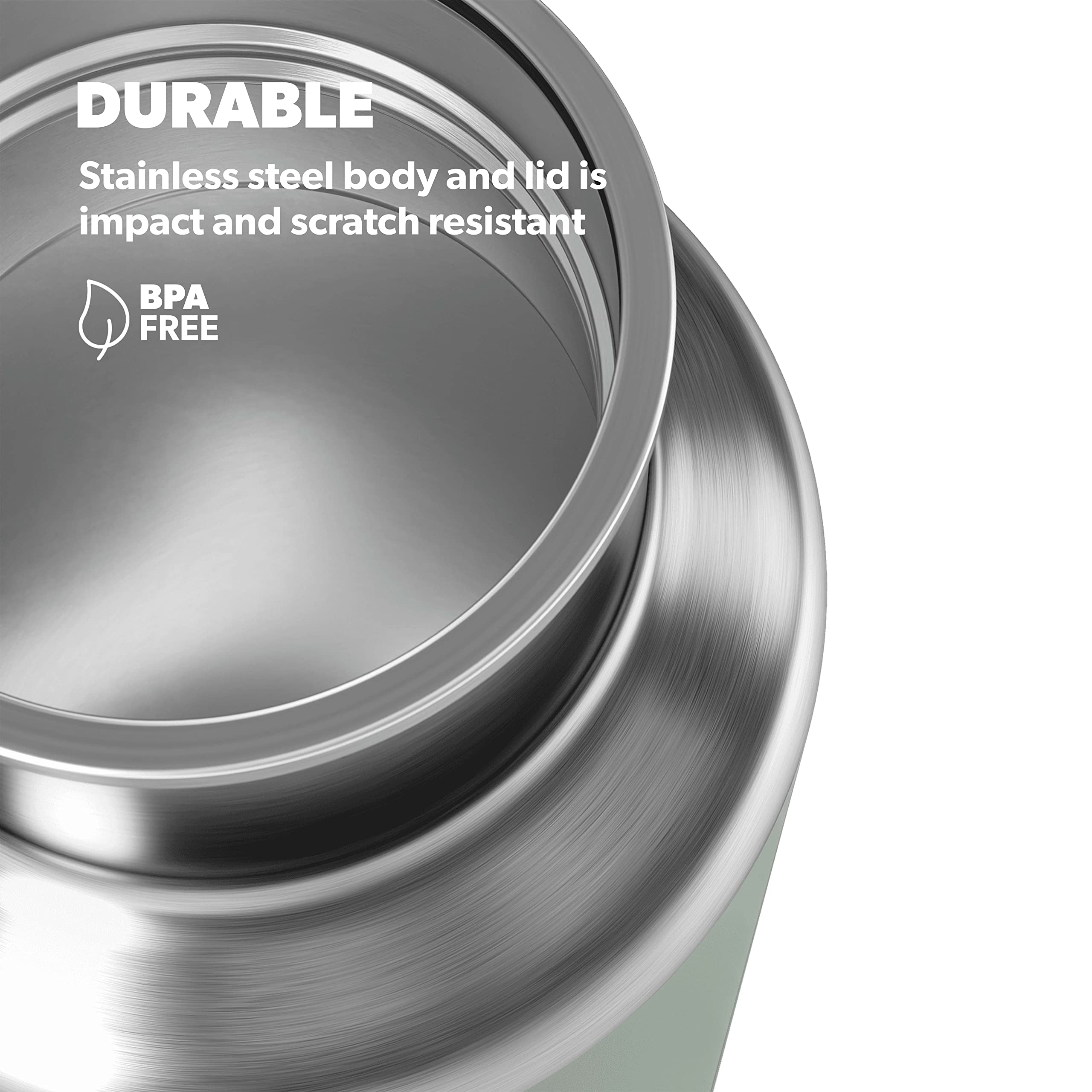 Stainless Steel Dometic 9600029342 Insulated Bottle, 22oz, Moss