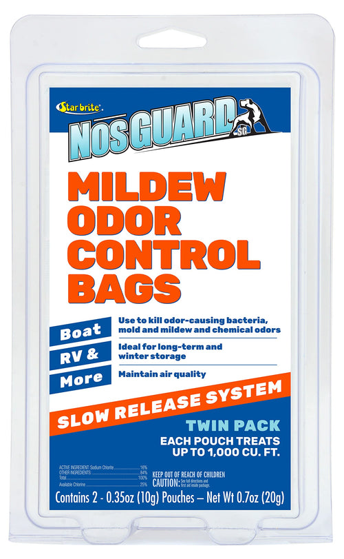 Star Brite Mildew Odor Control Bags NOS-Guard - Slow Release System - Twin Pack