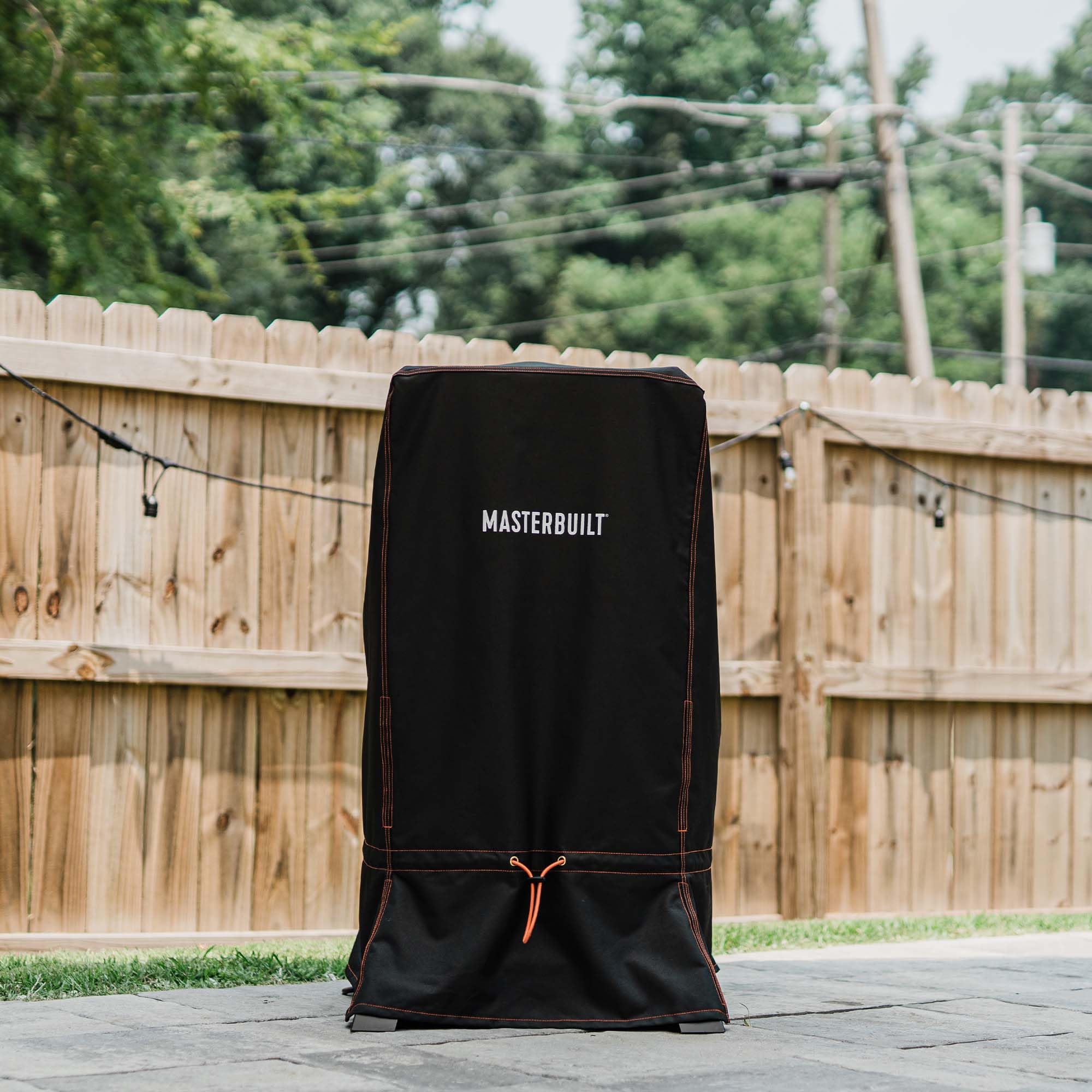 30-inch Masterbuilt® Small Universal Cover, 25"x 25" x 40" Designed to Fit 30 inch Smoker Models with or Without Legs up to 750 Cooking Square Inches, Foldable Skirt, Black, Model # MB20080924