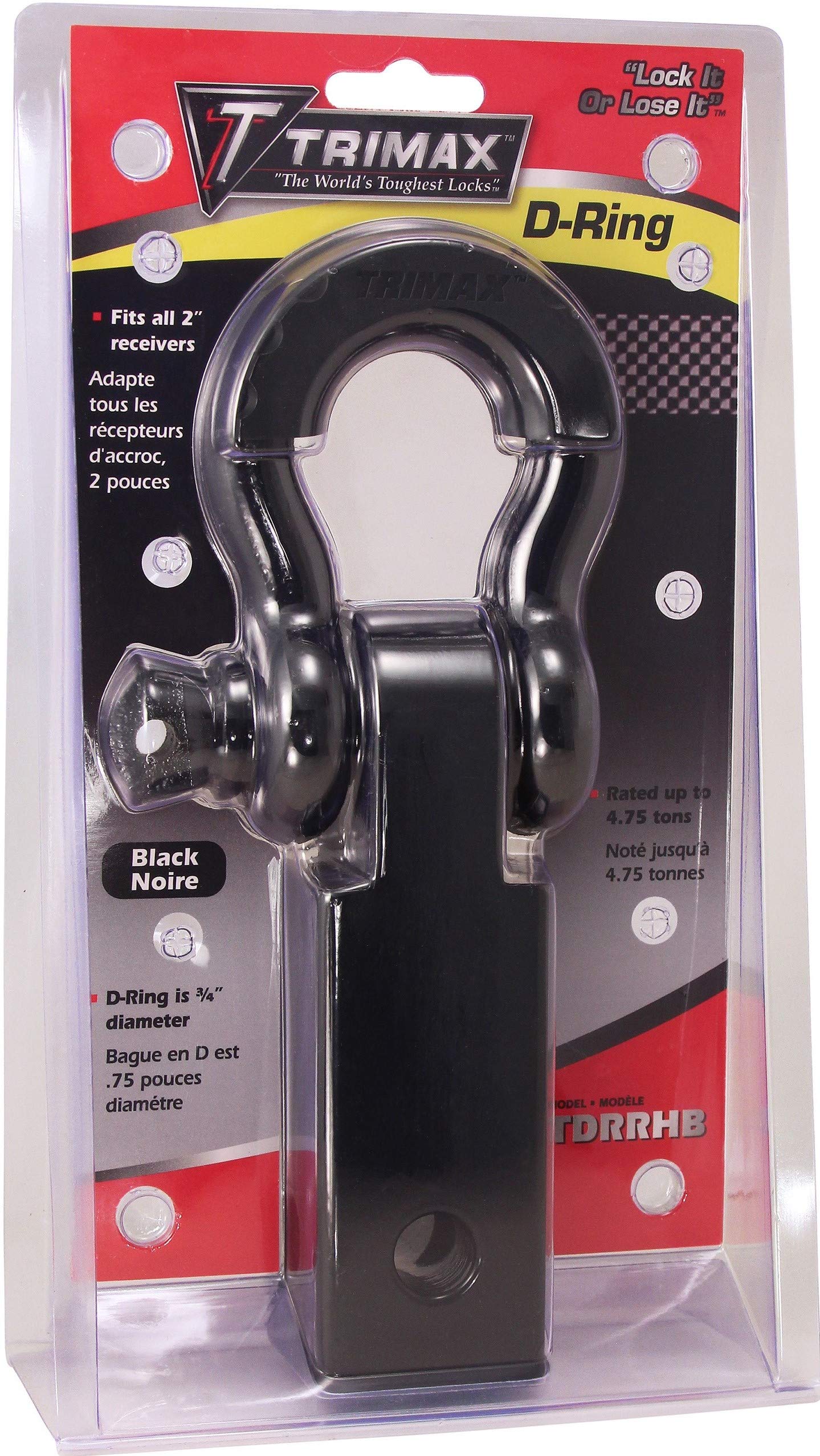 D-Ring Trimax Receiver Hitch Red TDRRHR