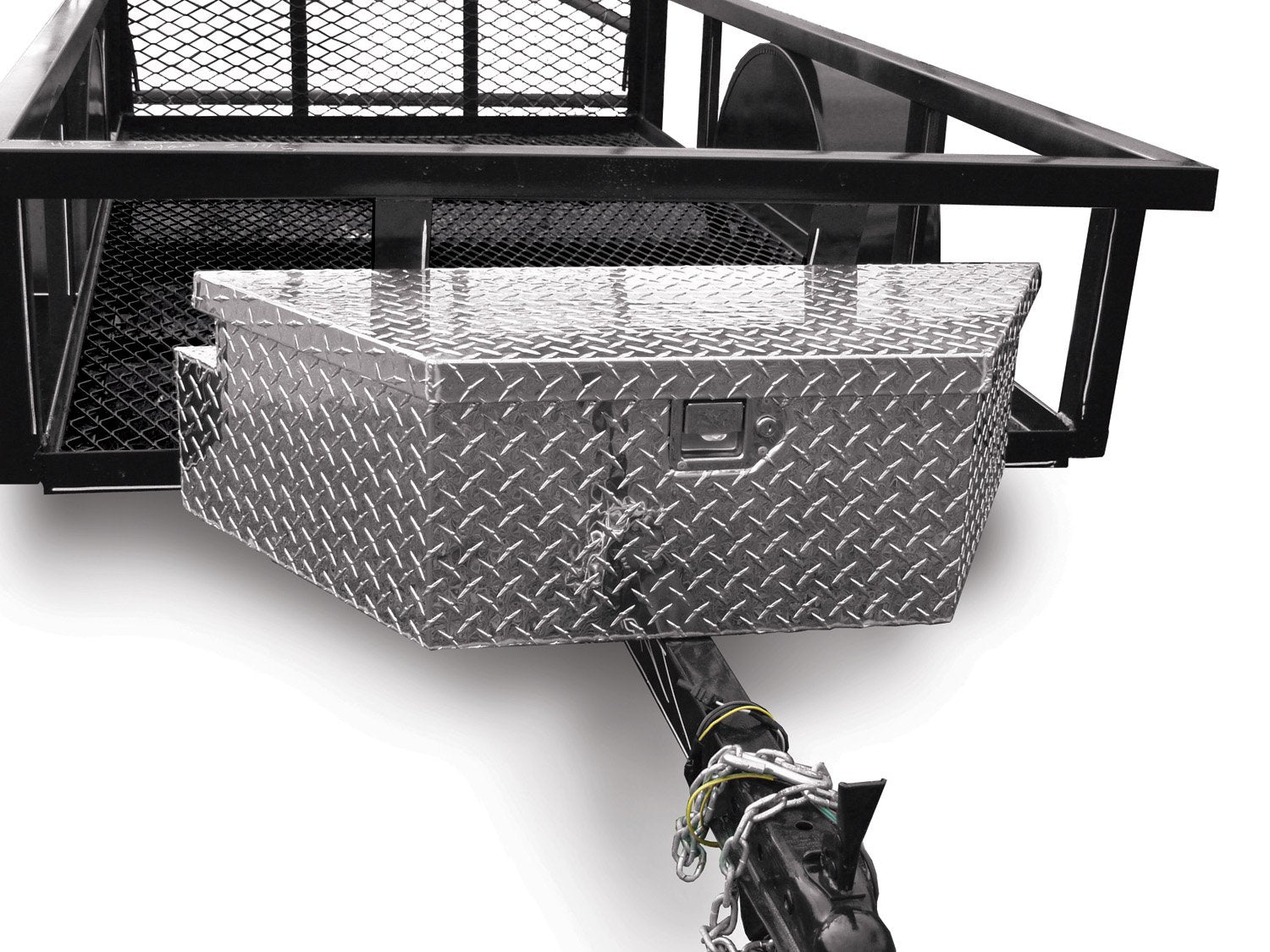 V-Shaped Utility Trailer Tongue Tool Box, Wide 39x16.5x12