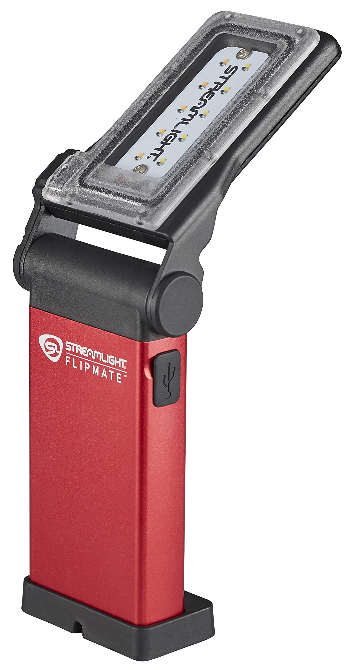 Flipmate Streamlight 61501 500-Lumen USB Rechargeable Multi-Function Compact Work Light, Red