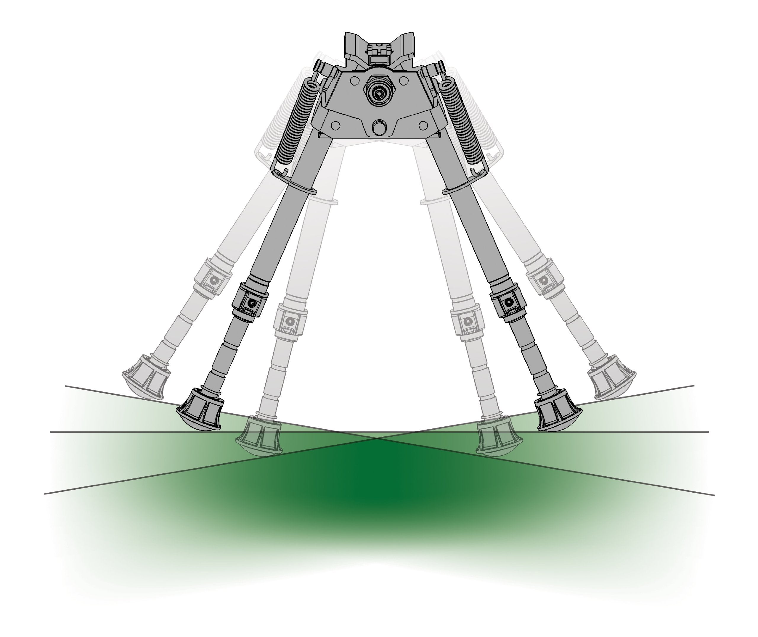 Caldwell XLA Bipod 6" - 9" with Adjustable Notched Legs and Slim Design Folding for Easy Transport, Rifle Stability, and Target Shooting