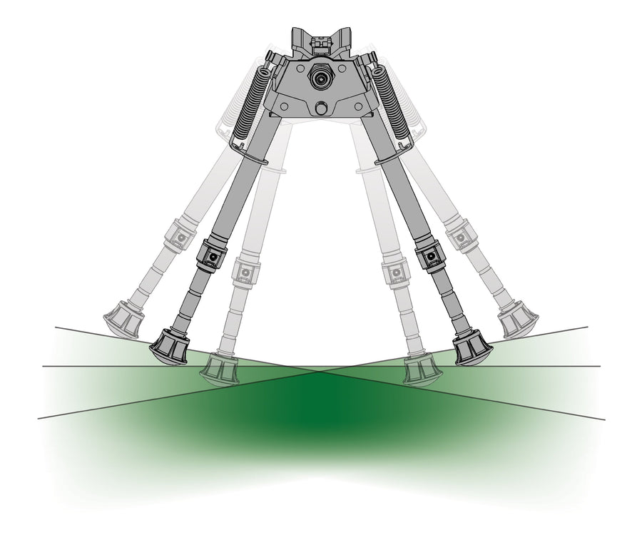 Caldwell XLA Bipod 6" - 9" with Adjustable Notched Legs and Slim Design Folding for Easy Transport, Rifle Stability, and Target Shooting