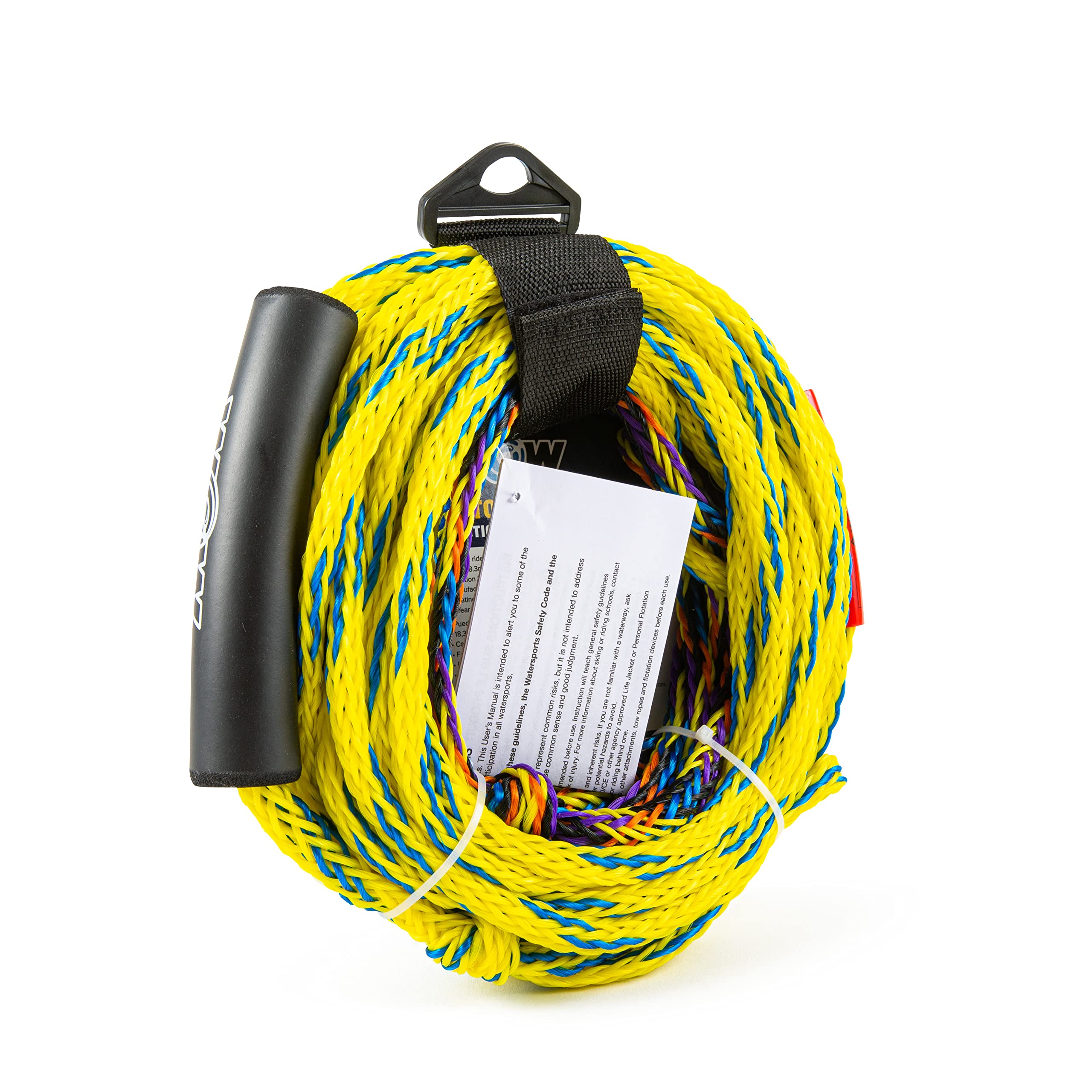 WOW Sports - Tow Rope 2K for Deck Tube - 1-2 Riders - 60 ft - UV Treated - W/Floating Handle