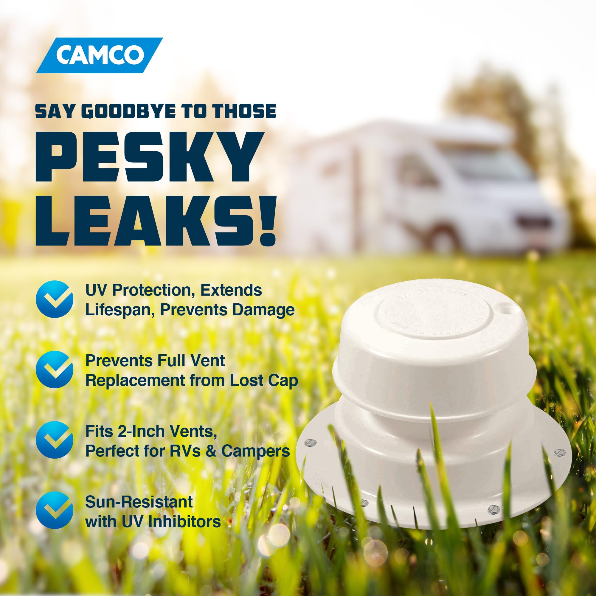 Replacement Camco 40034 Plumbing Vent Cap (Polar White)