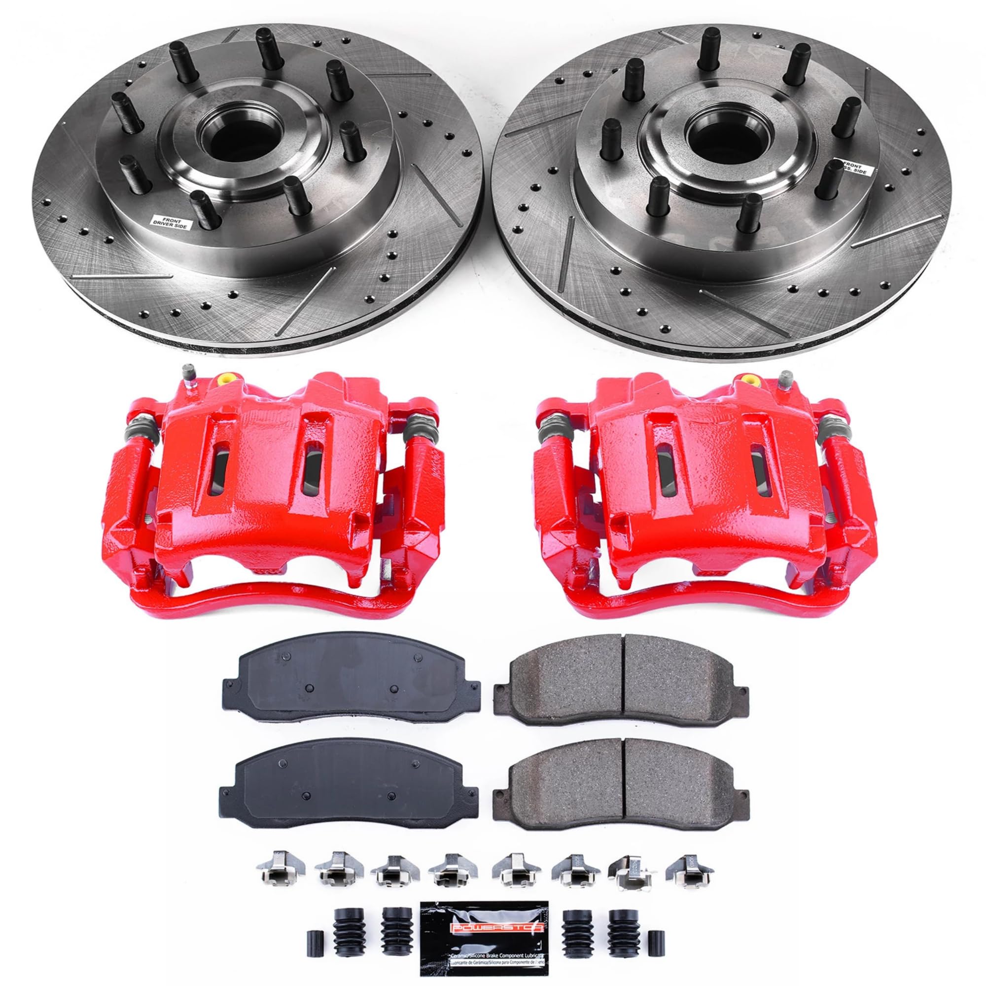 Z23 Evolution Sport Brake Kit Power Stop (KC1796) with Calipers, Front For Ford F-250 Super Duty 2005-2007, Ford F-350 Super Duty 2005-2007 [Model Specific]