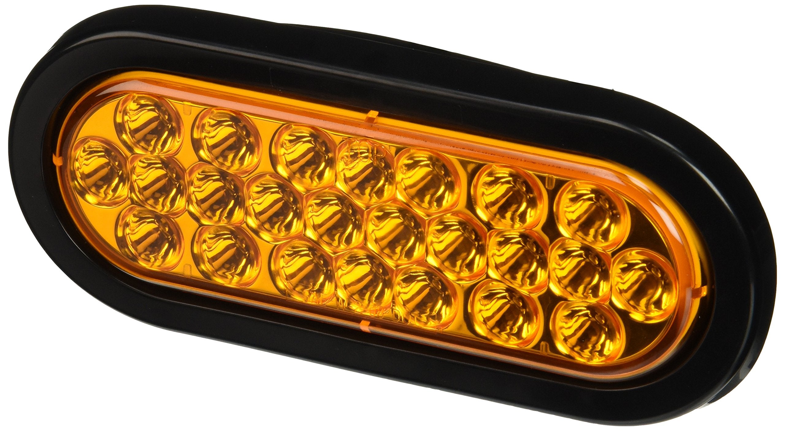 Buyers Products 6" Oval SL65AO Recessed Strobe Light, Amber, 24 LEDs, Warning Light for Trucks and Trailers, Emergency Lights for Vehicles