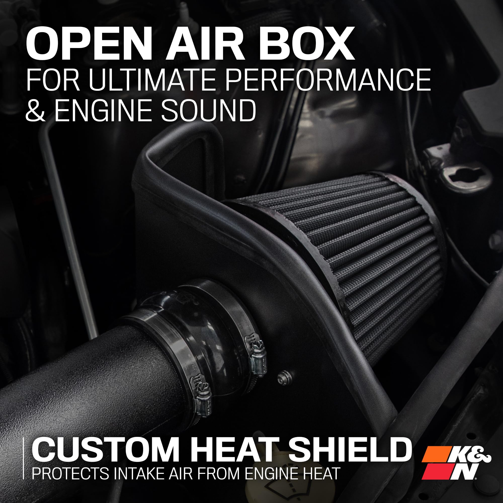 Cold Air Intake System K&N: Dry-Flow Air Filter, Increase Performance & Towing: Compatible with 2011-2025 Dodge/Jeep Durango, Grand Cherokee, 30-1563