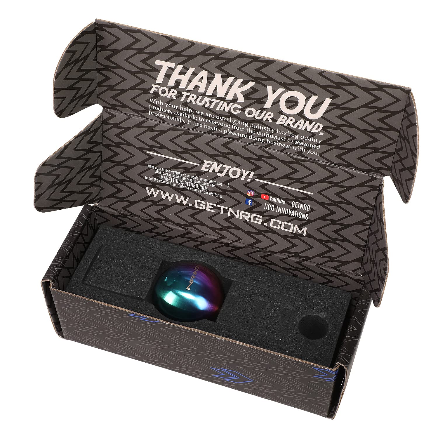 NRG Innovations Shift Knob NRG-SK-350MC Round Ball Style Lever Stick Shifter Handle Billet Metal Anodized for M10 X 1.25, M10 X 1.5, M12 X 1.25, M12 X 1.5 Thread Pattern Shifter