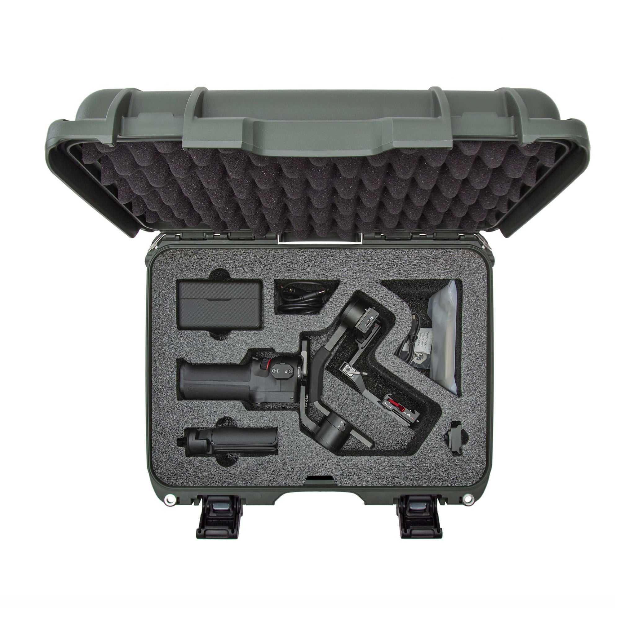 Nanuk Waterproof Hard Case 920 with Custom Foam Insert for DJI Ronin-S 3 Mini - Olive