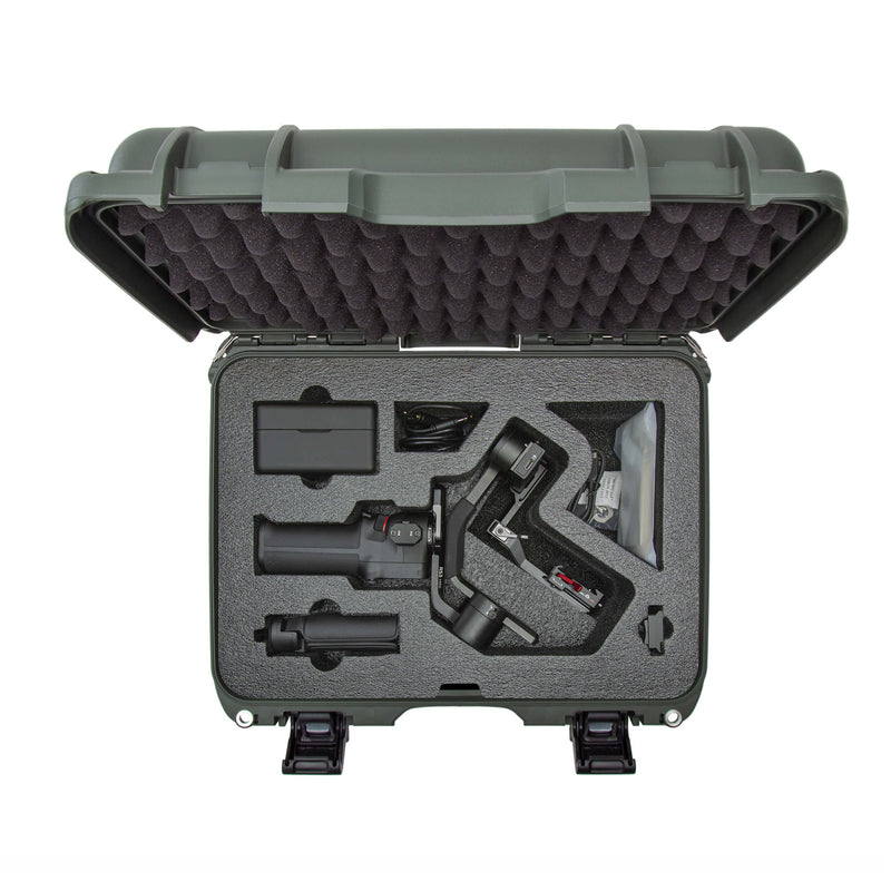 Nanuk Waterproof Hard Case 920 with Custom Foam Insert for DJI Ronin-S 3 Mini - Olive