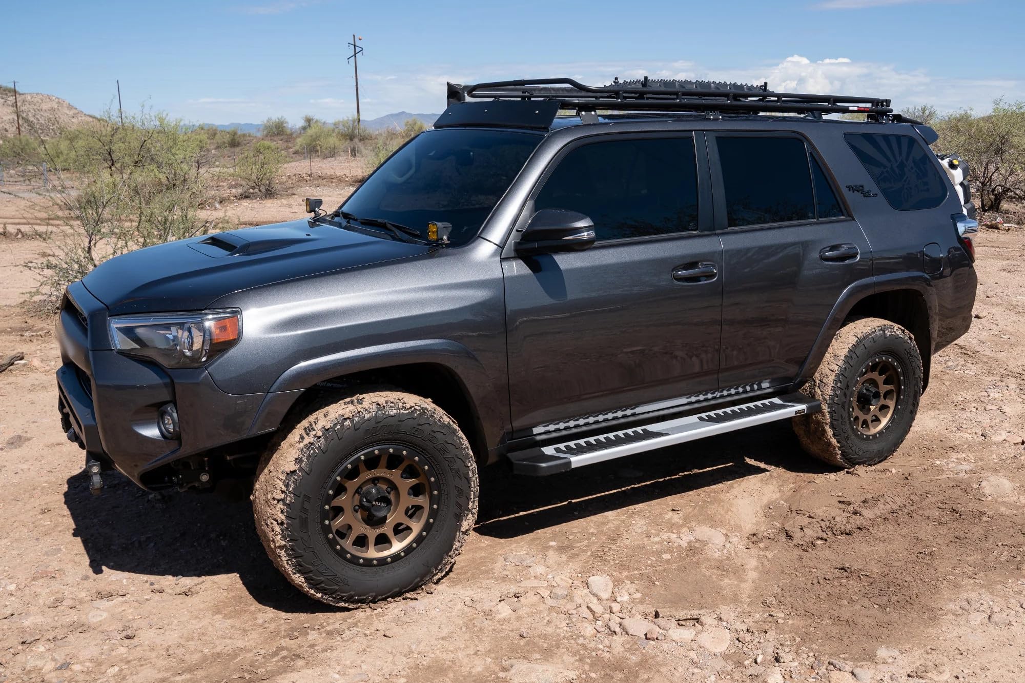 Raptor Series Running Boards 6in Steps OEM Style Aluminum Compatible with New Body 2019-2026 1500 Quad Cab