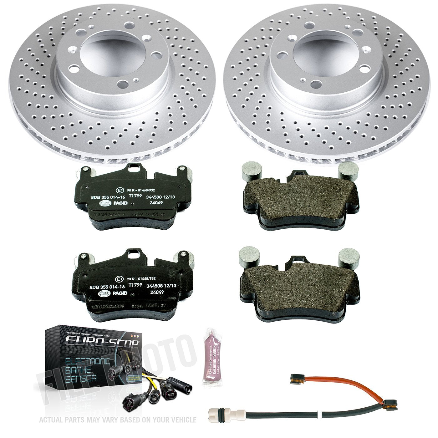 Power Stop Front ESK6731 Euro-Stop Brake Kit and 2 Front Sensor Wires For Porsche 911 2006-2008, Porsche Boxster 2007-2012, Porsche Cayman 2008-2012 [Model Specific]