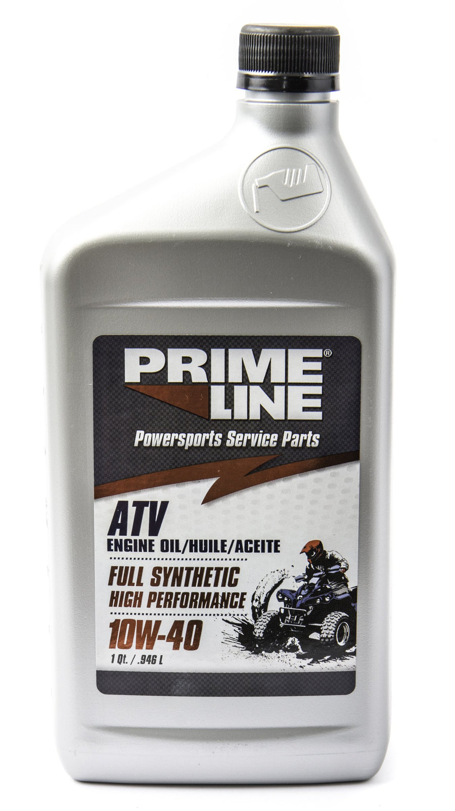 Powersports Prime Line 72-5100-2 Full Synesthetic High Performance 10W-40 Four Stroke Engine Oil, 1 Quart, Silver