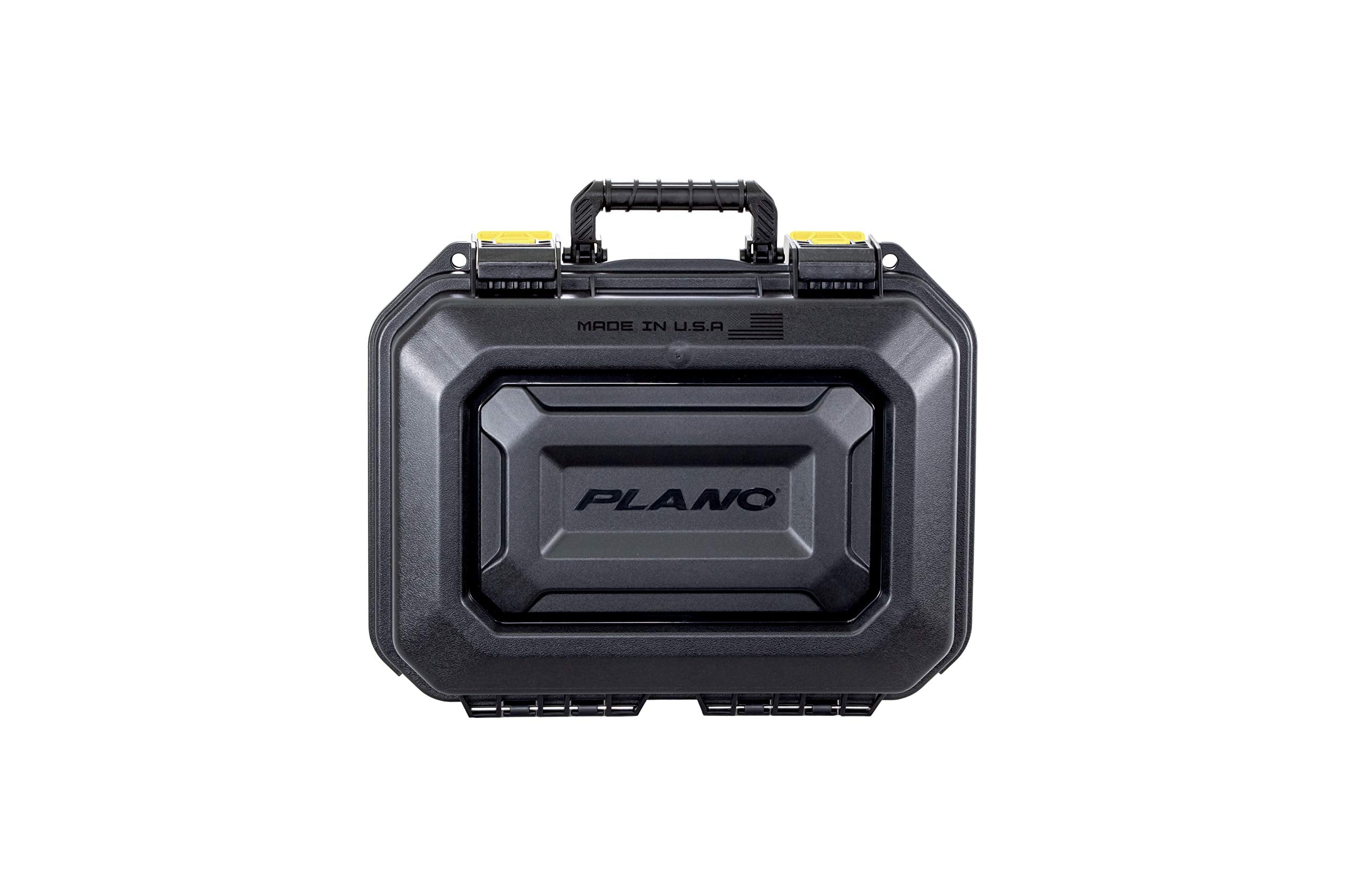Plano Double All-Weather Pistol Case Watertight & Dust-Proof Gun Case for Two Pistols; High Density Pluck Foam, Black; Continuous Dri-Loc Seal