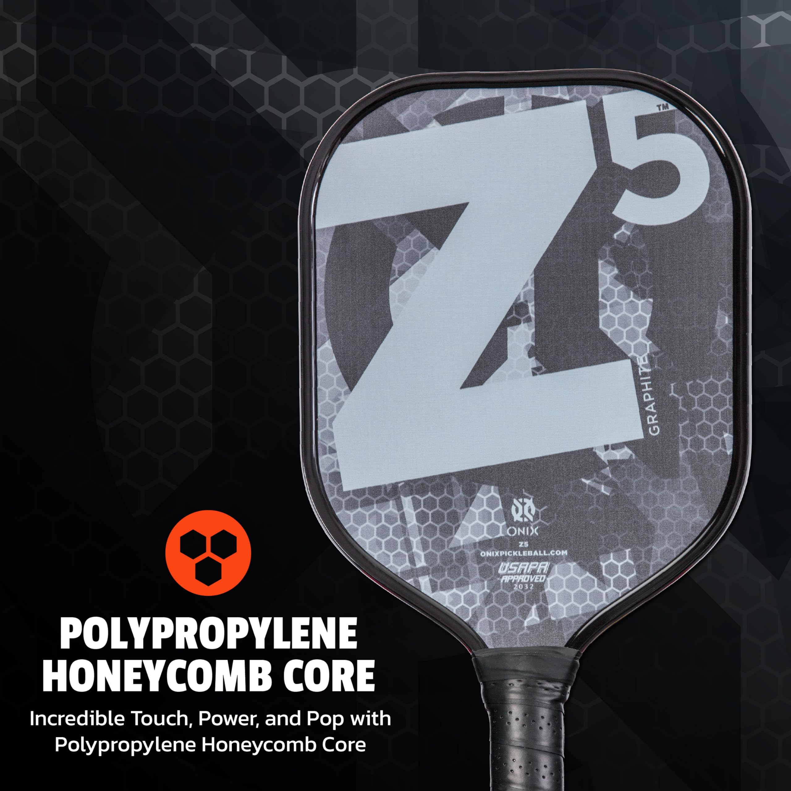 Graphite ONIX MOD Z5 Graphite Carbon Fiber Pickleball Paddles with Cushion Comfort Pickleball Paddle Grip - USA Pickleball Approved