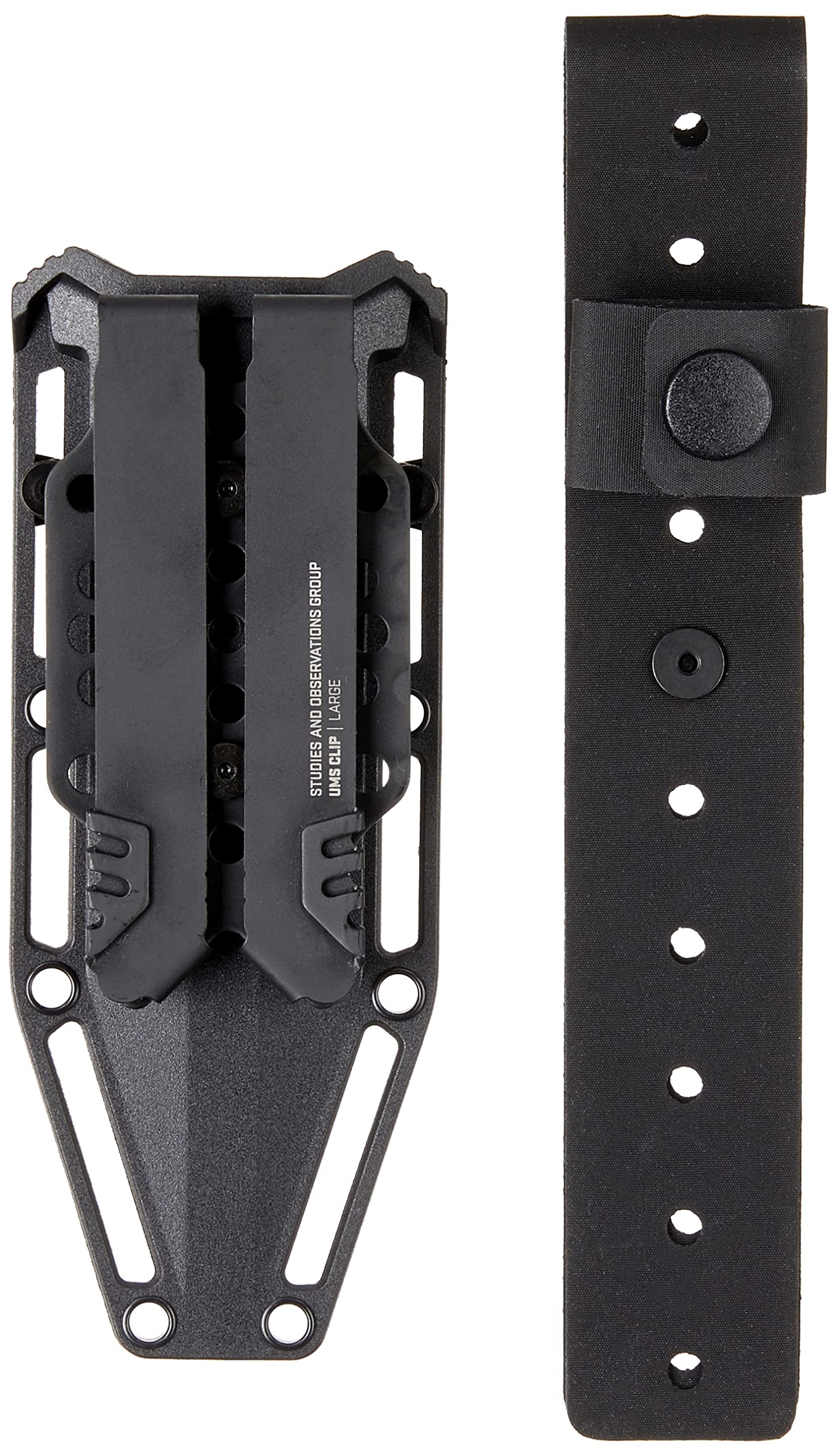 Recondo FX SOG Partially Serrated Fixed-Blade Tactical Duty Knife |Full-Tang CRYO 440C Stainless Steel Blade | Rubberized Grip, Black